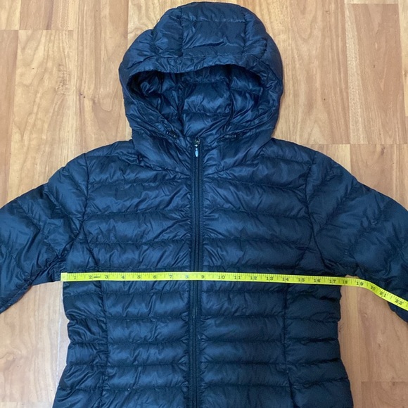 ❤️ Uniqlo Long Puffer Ultra Light Down Black Jacket Size Extra Small XS - Picture 6 of 13